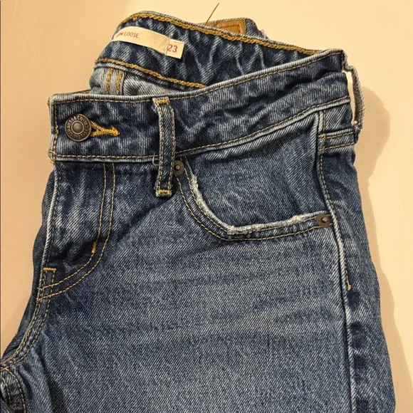 Levi's Low Loose Straight Jeans sz 23 - Picture 3 of 6